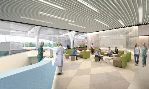 Espace d’accueil d’une clinique